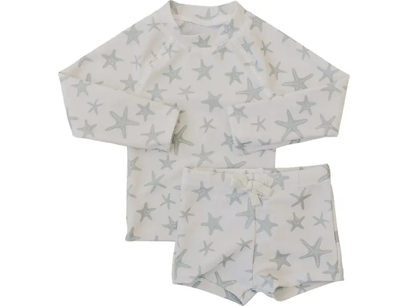 Mebie Baby Star Fish Long Sleeve Swim Set