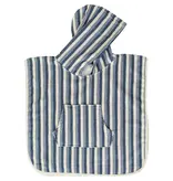 Mebie Baby Blue Stripe Organic Cotton Beach Poncho (3-6 Y)