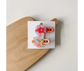 Children's Geometric Color Matching hairclip-flower
