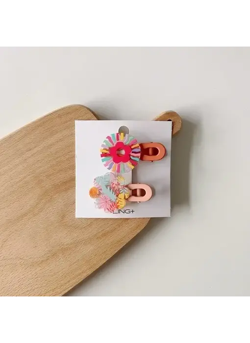 Children's Geometric Color Matching hairclip-flower