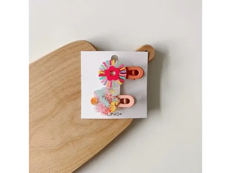 ACCITY Children's Geometric Color Matching hairclip-flower
