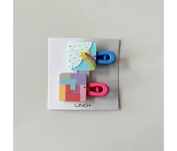 Children's Geometric Color Matching hairclip-star