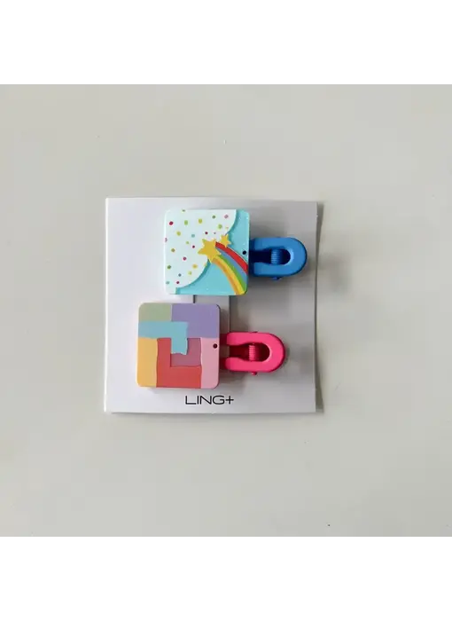 Children's Geometric Color Matching hairclip-star