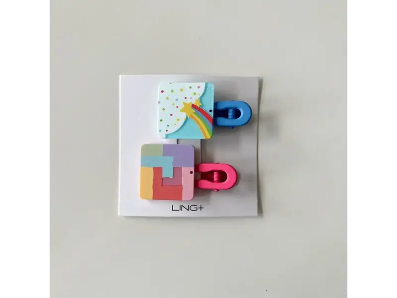 ACCITY Children's Geometric Color Matching hairclip-star