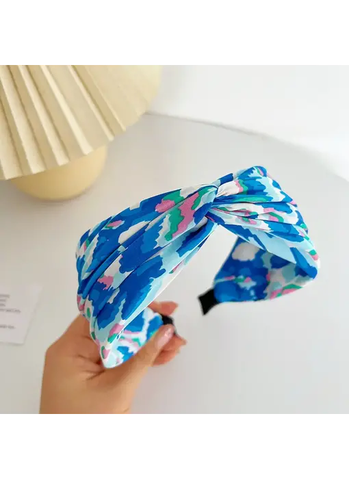 Geometric Printed Headband- blue