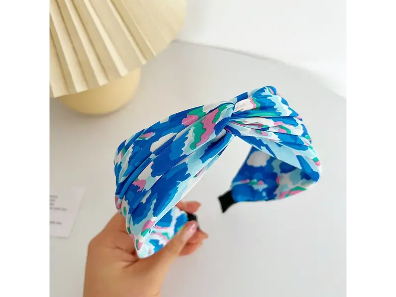 ACCITY Geometric Printed Headband- blue