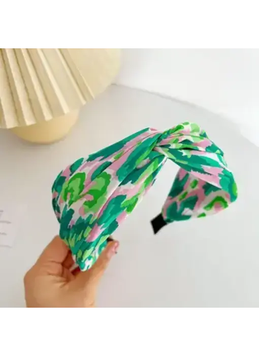 Geometric Printed Headband- green