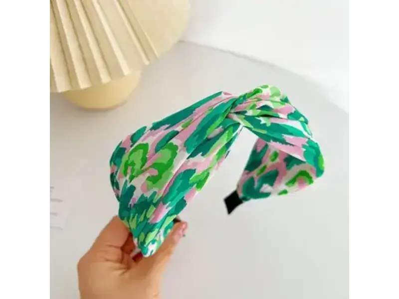 ACCITY Geometric Printed Headband- green