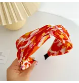 ACCITY Geometric Printed Headband- orange