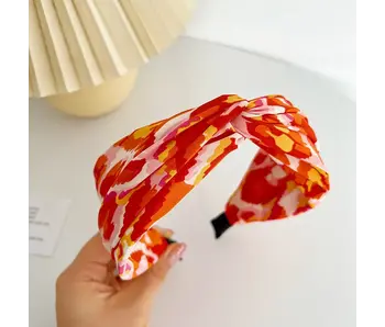 Geometric Printed Headband- orange
