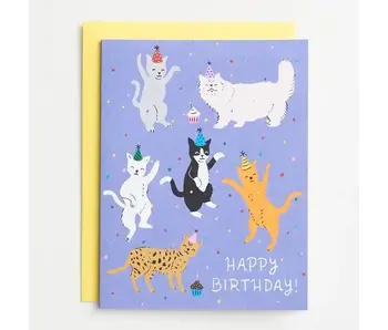 Cat Party Birthday Card