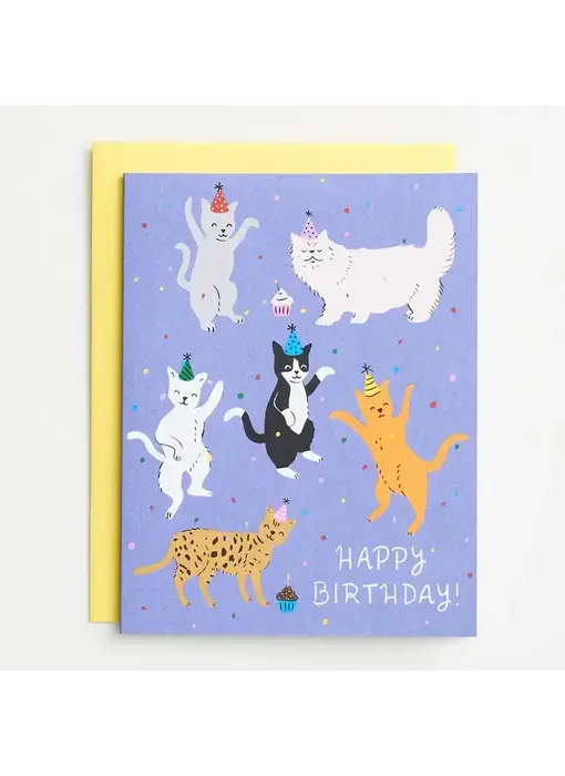 Cat Party Birthday Card