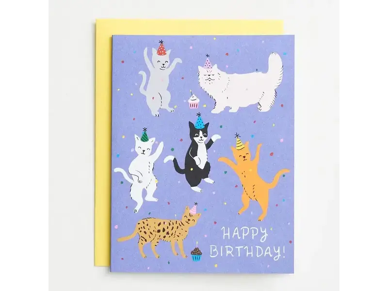 Paper Source Cat Party Birthday Card