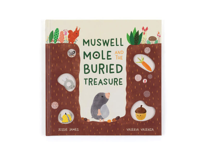 JellyCat Inc Muswell Mole and the Buried Treasure Book