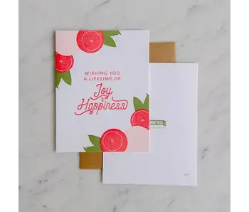 Joy & Happiness Wedding Card
