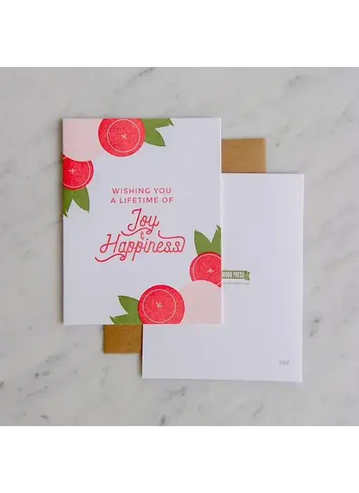 Joy & Happiness Wedding Card
