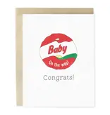 Skribbles Baby On the Way Hand-Illustrated Congrats Greeting Card
