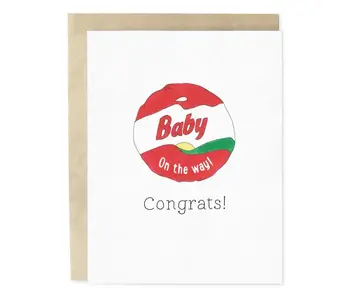 Baby On the Way Hand-Illustrated Congrats Greeting Card