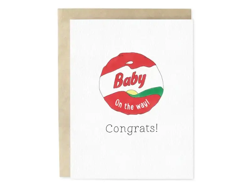 Skribbles Baby On the Way Hand-Illustrated Congrats Greeting Card