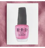 Skribbles Hbd Queen Nail Polish Illustrated Birthday Greeting Card