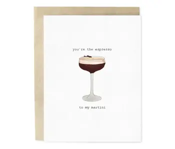 Espresso To My Martini Love Hand-Illustrated Greeting Card