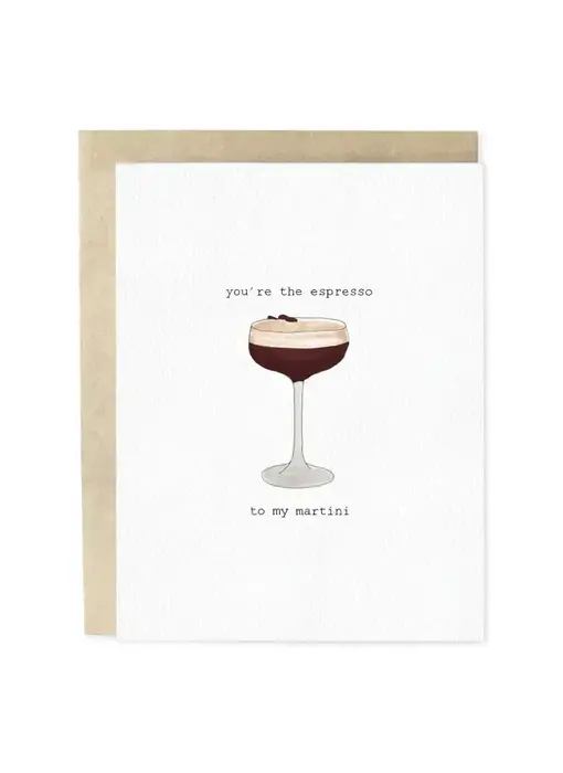 Espresso To My Martini Love Hand-Illustrated Greeting Card