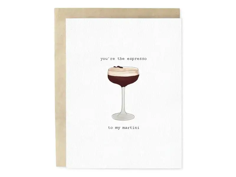 Skribbles Espresso To My Martini Love Hand-Illustrated Greeting Card