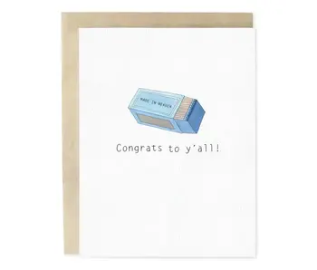 Match Made in Heaven Congrats Wedding Greeting Card