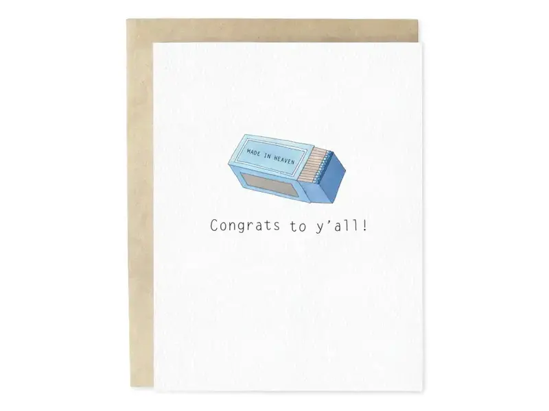 Skribbles Match Made in Heaven Congrats Wedding Greeting Card