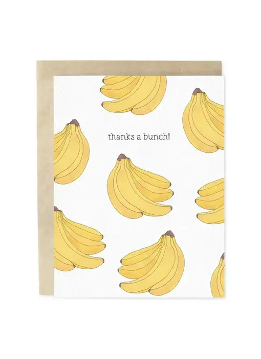 Thanks A Bunch Bananas Thank You Greeting Card
