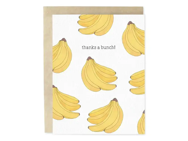 Skribbles Thanks A Bunch Bananas Thank You Greeting Card