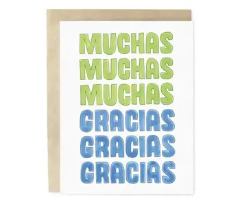 Muchas Gracias Spanish Thank You Greeting Card