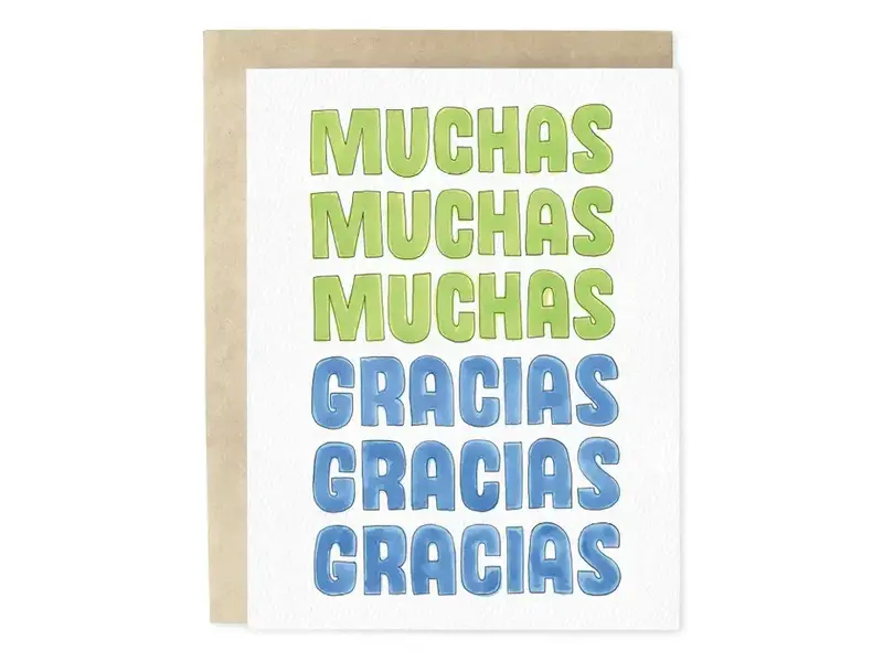 Skribbles Muchas Gracias Spanish Thank You Greeting Card