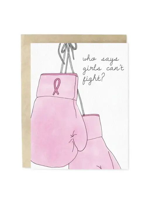 Who Says Girls Can't Fight Cancer Get Well Greeting Card