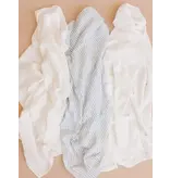 The Blueberry Hill Swaddle Blue Stripe Baby Organic Cotton Muslin Blanket