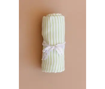 Copy of Swaddle Blue Stripe Baby Organic Cotton Muslin Blanket