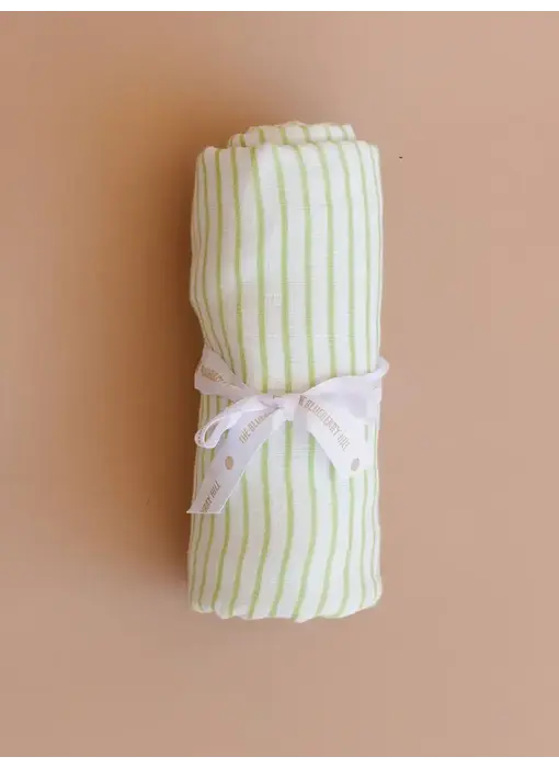 Copy of Swaddle Blue Stripe Baby Organic Cotton Muslin Blanket