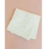 The Blueberry Hill Copy of Swaddle Blue Stripe Baby Organic Cotton Muslin Blanket