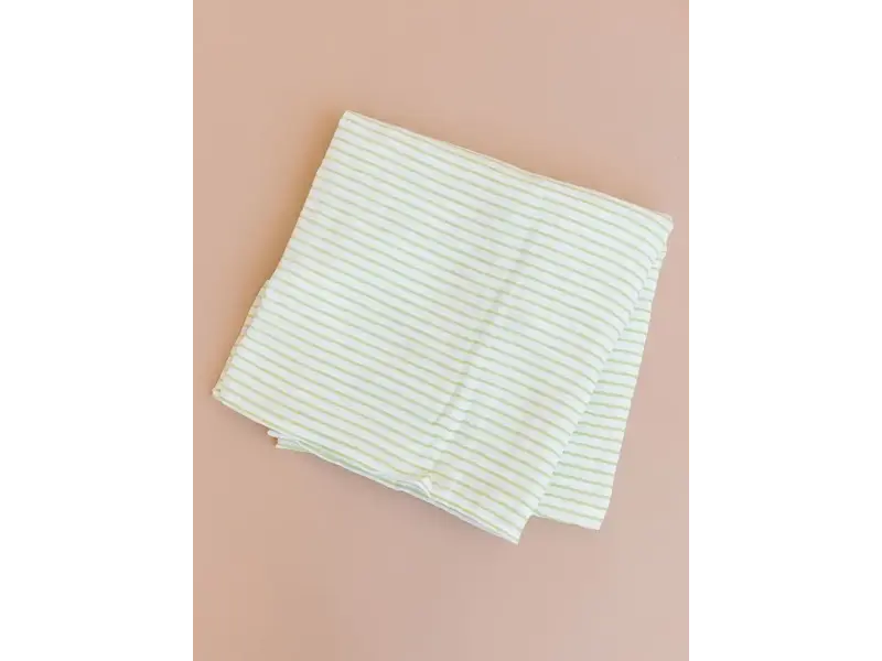 The Blueberry Hill Copy of Swaddle Blue Stripe Baby Organic Cotton Muslin Blanket