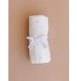 The Blueberry Hill Swaddle Pink Bow Baby Girl Organic Cotton Muslin Blanket