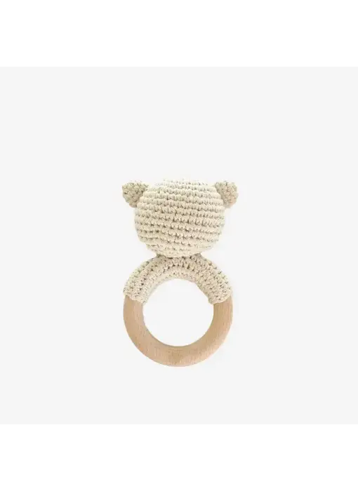 Teether Bear Cotton Rattle Baby Newborn Gift Toy
