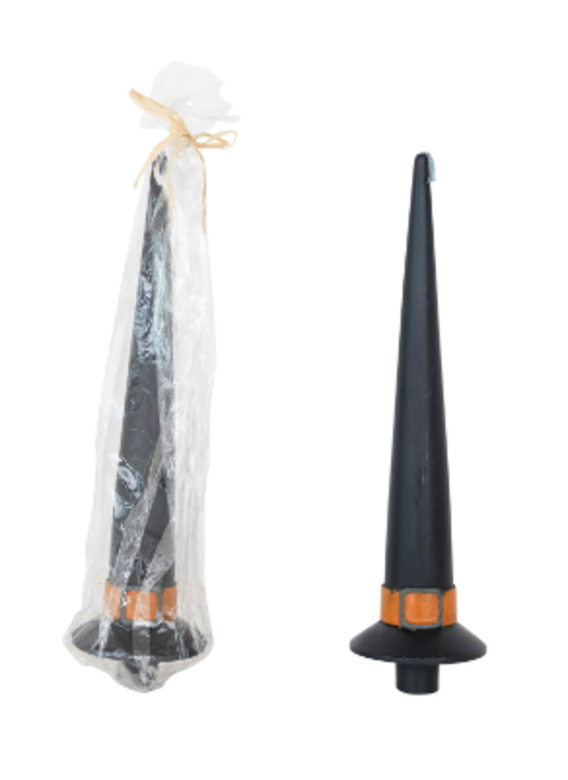 Witch Hat Shaped Taper Candle, Unscented
