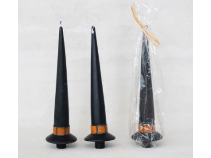Creative Co-OP Witch Hat Shaped Taper Candle, Unscented