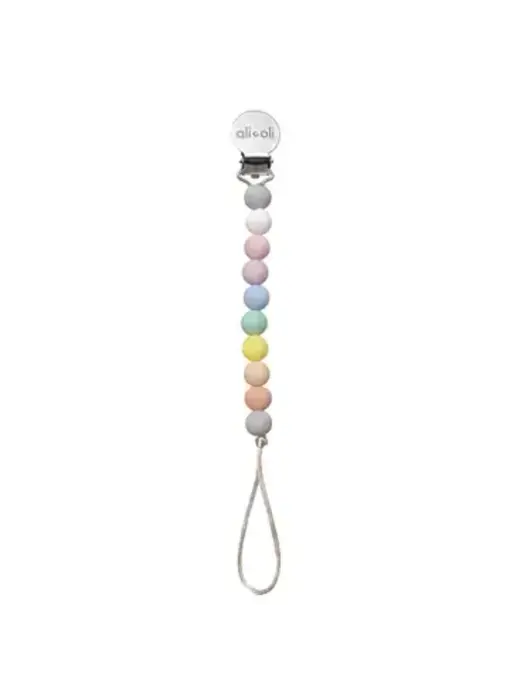 Silicone Pacifier Clip (Multi-Pastel)