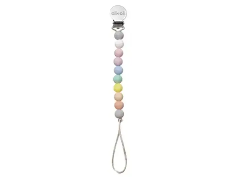 Ali + Oli Silicone Pacifier Clip (Multi-Pastel)