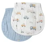 Ali + Oli Bamboo Muslin Burp Cloth Set 2-Pack (Autos/Blue) Ali + Oli Bamboo Muslin Burp Cloth Set 2-Pack (Autos/Blue)