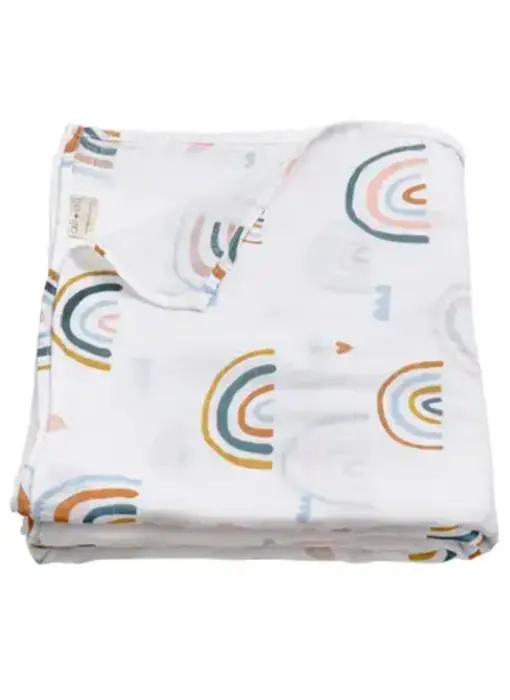 Muslin Swaddle Blanket (Rainbow)