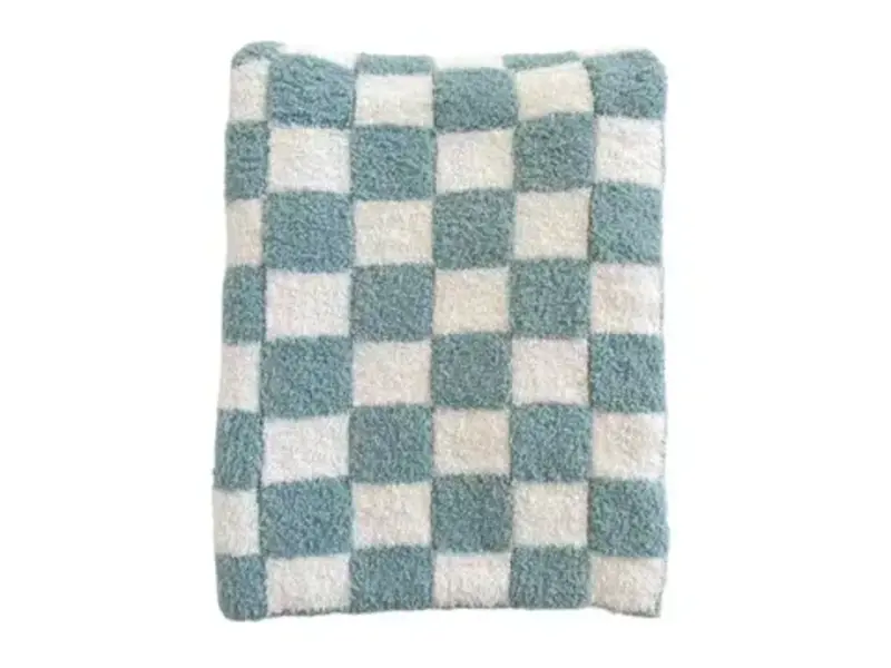SpearmintLOVE Phufy® Bliss Checkerboard Blanket, Powder