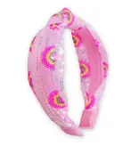Frog Sac Kids Sequin Knot Headband - Rainbow