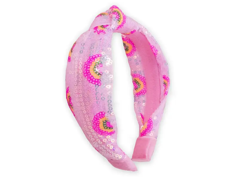 Frog Sac Kids Sequin Knot Headband - Rainbow